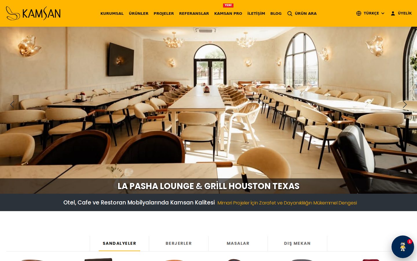 Kamsan Sandalye canlı web sitesi